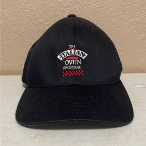The Italian Oven Restaurant Logo Black Fitted Hat Cap FlexFit L-XL
